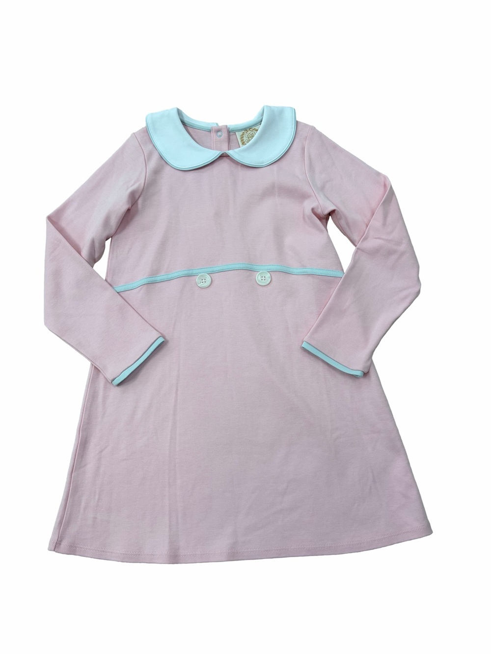 The Beaufort Bonnet Company Size 7 Lindy's Lunch Dress Pima Palm Pink and White